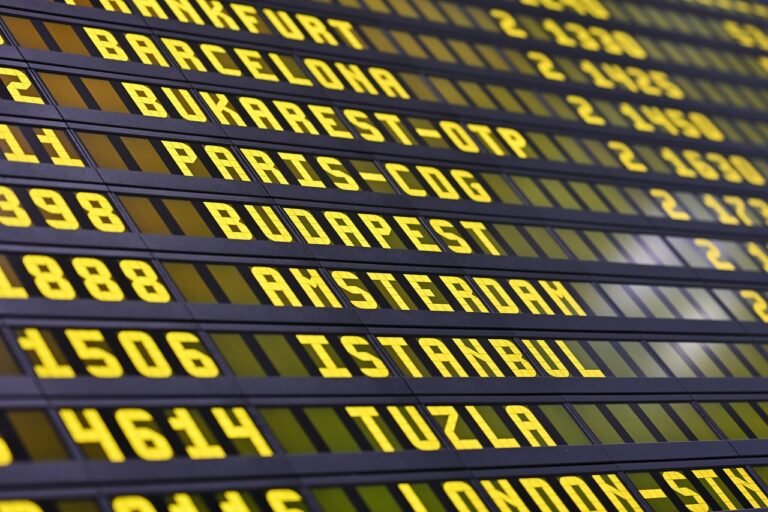Flight information display board