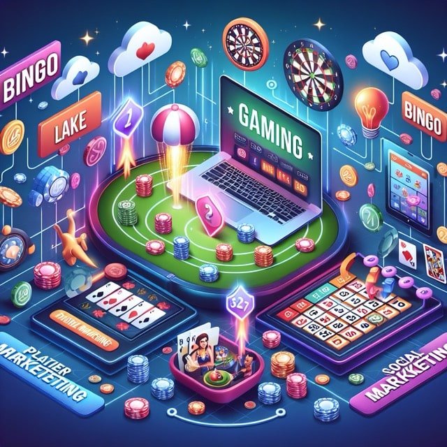 Colourful gaming and marketing illustration.