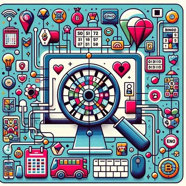 Colourful digital gaming and marketing collage