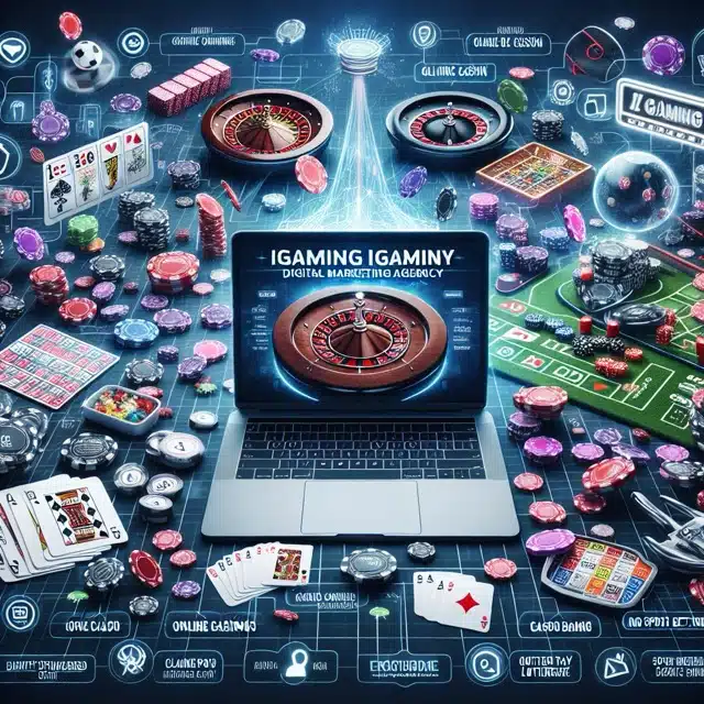 Digital casino gaming and marketing elements.