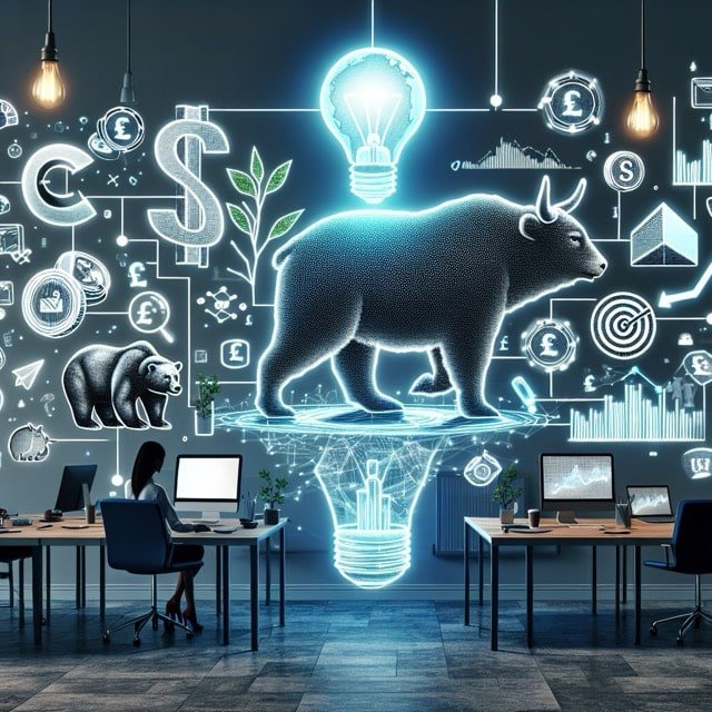 Bear and bull market concepts illustrated