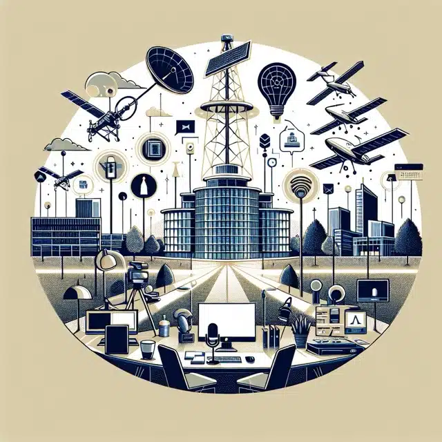 Technology and innovation in urban landscape.