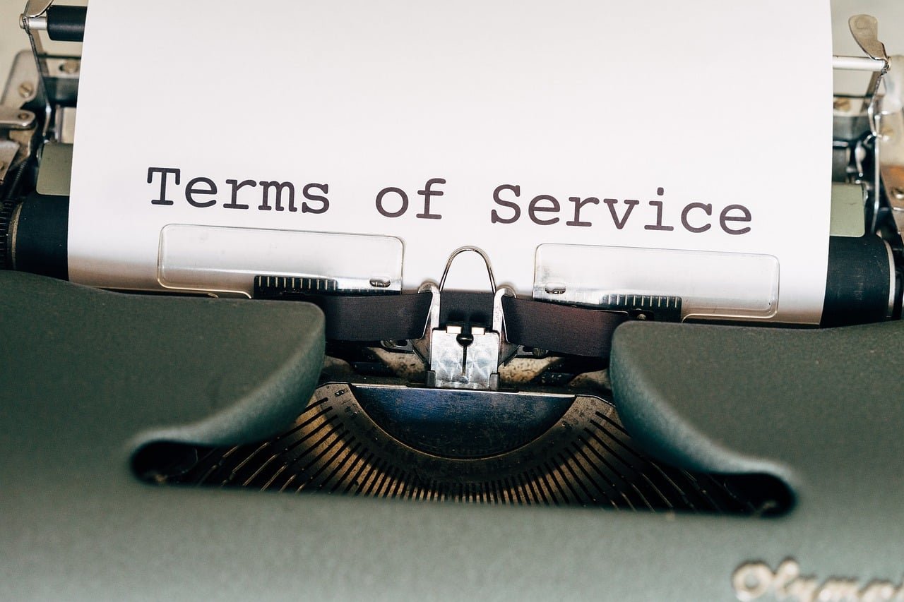 #1 seo agency innewport 1 Typewriter printing terms of service document